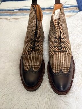 Taft Brown Tweed & Dark Brown Leather Chukka Boots